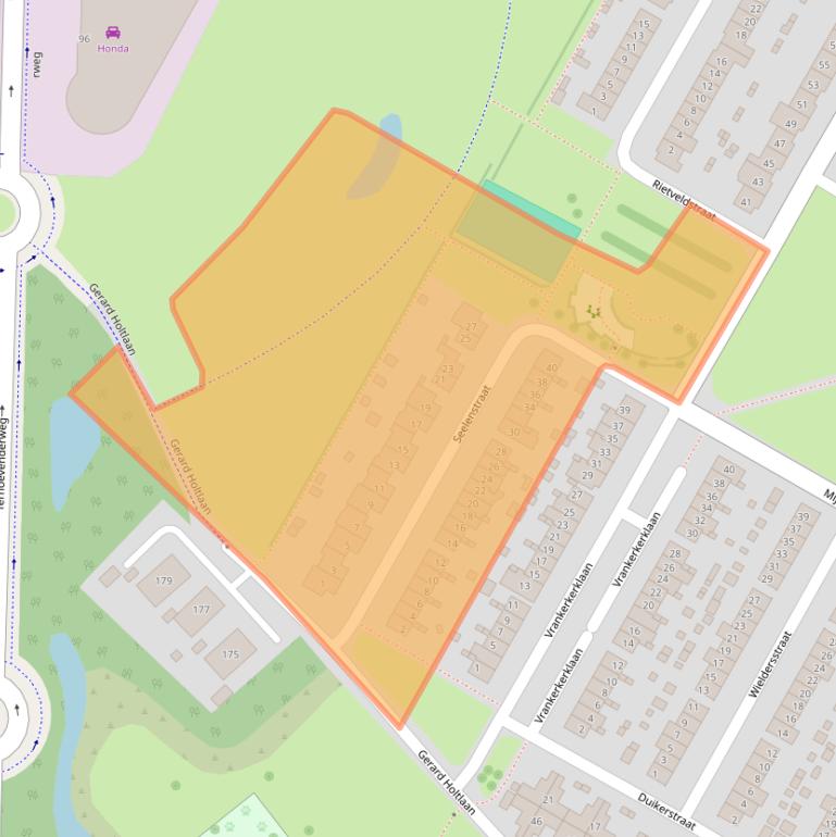 Kaart van postcodegebied 6412HM.