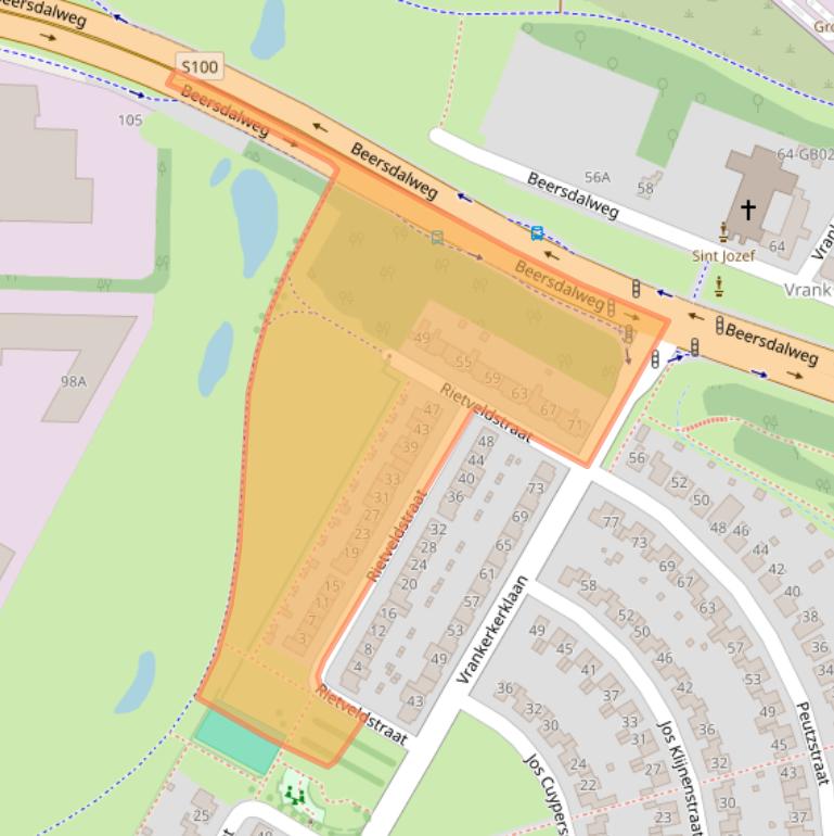 Kaart van postcodegebied 6412HP.