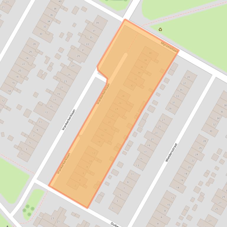 Kaart van postcodegebied 6412HR.