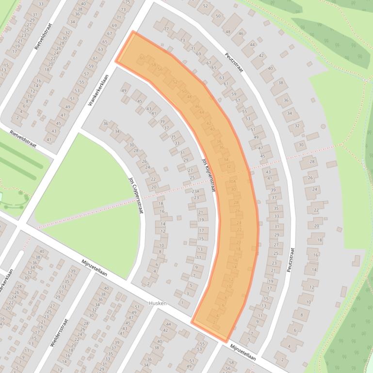 Kaart van postcodegebied 6412HV.