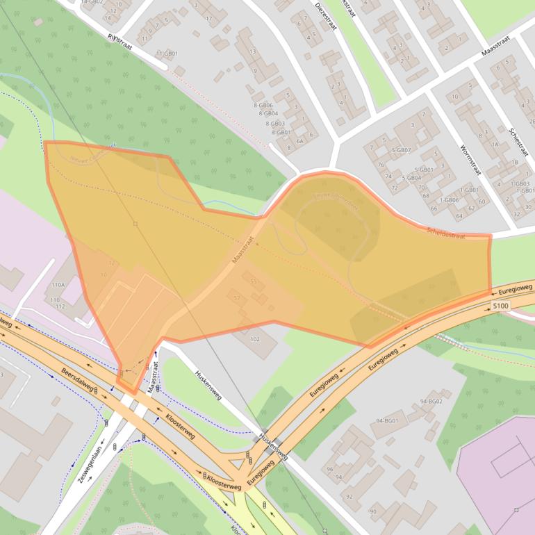Kaart van postcodegebied 6412PP.