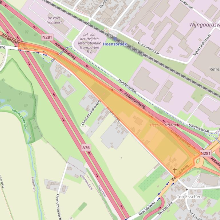 Kaart van postcodegebied 6412PV.