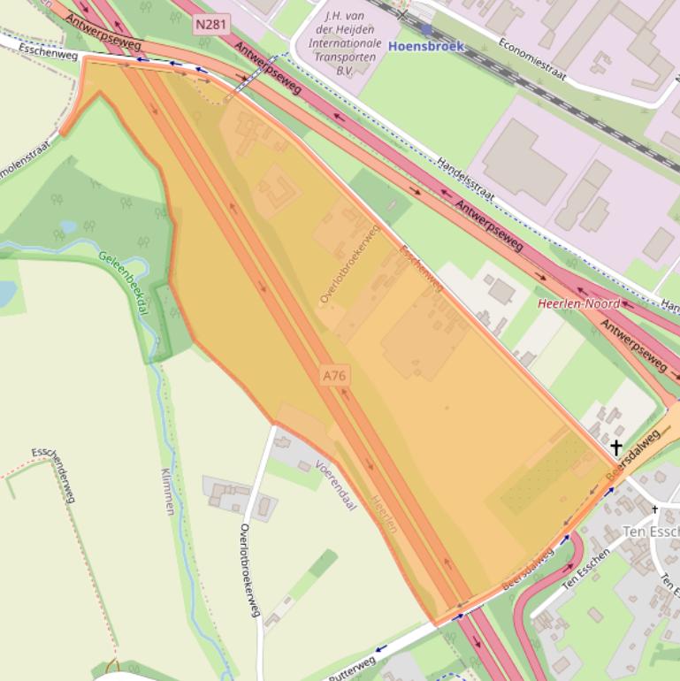 Kaart van postcodegebied 6412PW.