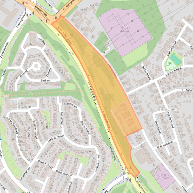 Kaart van postcodegebied 6412SC.