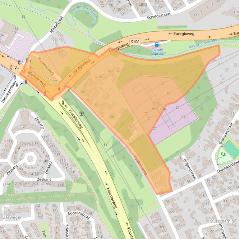 Kaart van postcodegebied 6412SJ.
