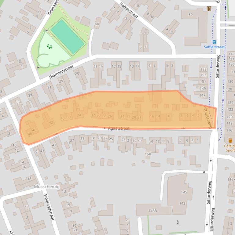 Kaart van postcodegebied 6412SZ.