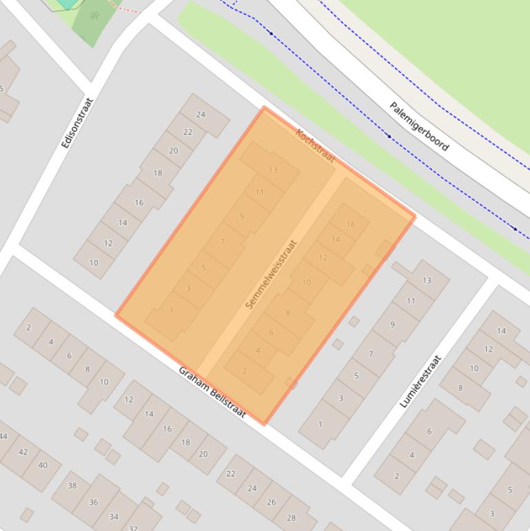 Kaart van postcodegebied 6412TN.