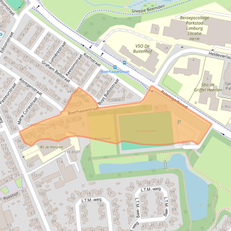 Kaart van postcodegebied 6412VJ.