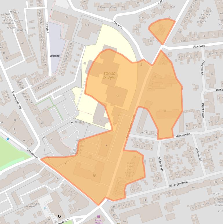 Kaart van postcodegebied 6412VK.