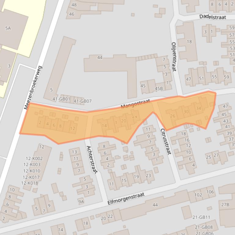 Kaart van postcodegebied 6412VX.