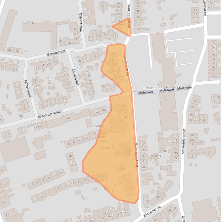 Kaart van postcodegebied 6412XD.