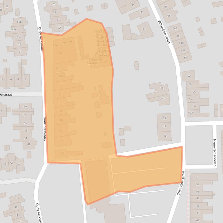 Kaart van postcodegebied 6412XJ.