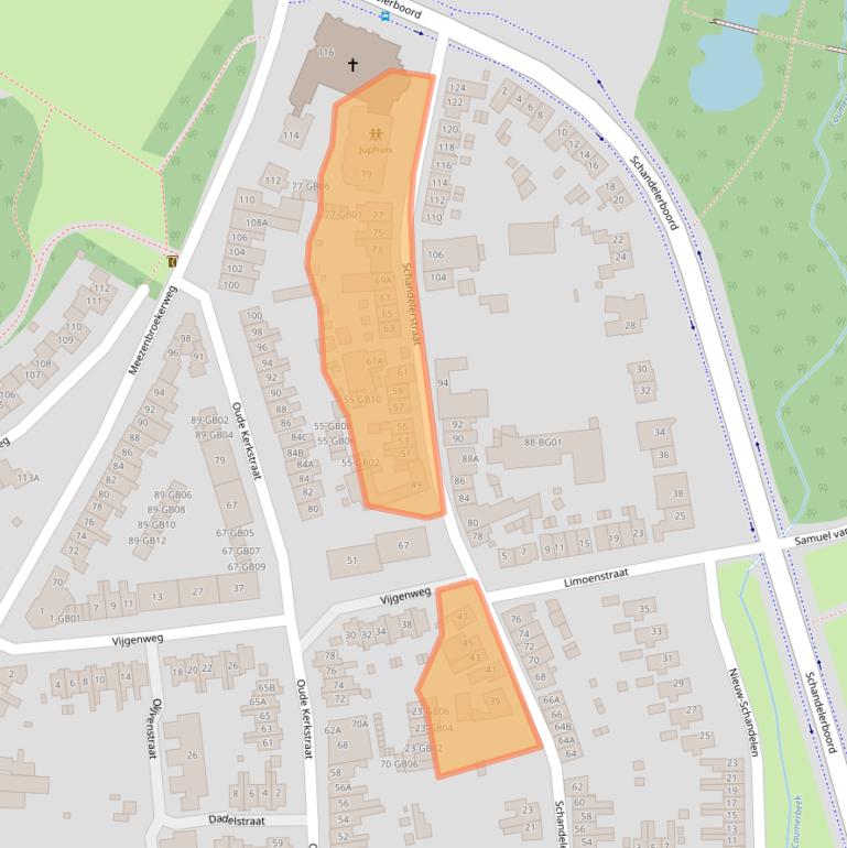 Kaart van postcodegebied 6412XM.