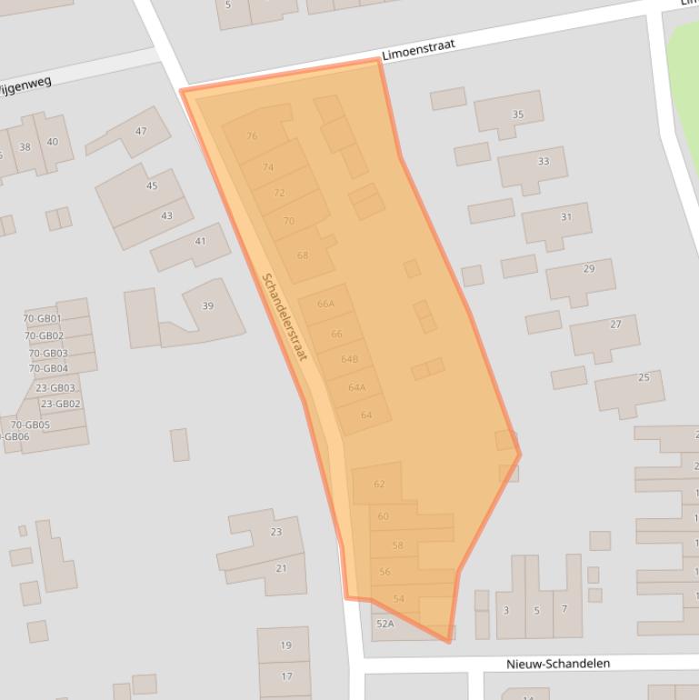 Kaart van postcodegebied 6412XP.