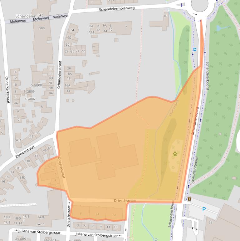 Kaart van postcodegebied 6412XX.