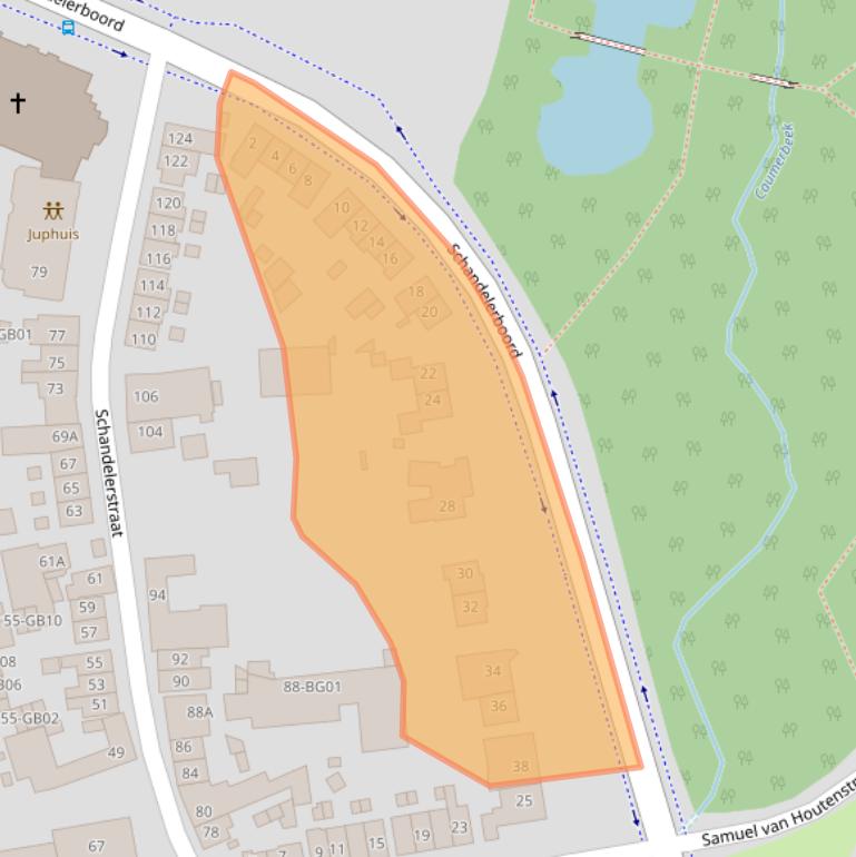 Kaart van postcodegebied 6412XZ.