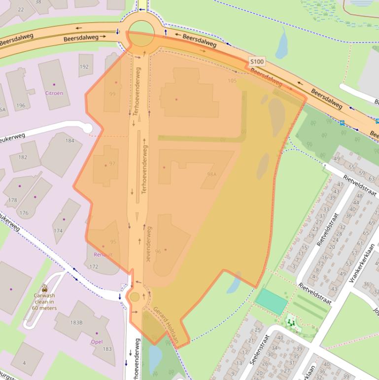 Kaart van postcodegebied 6412ZJ.