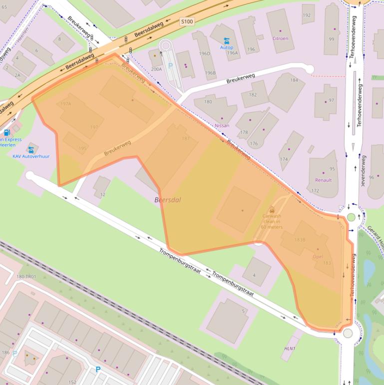 Kaart van postcodegebied 6412ZK.