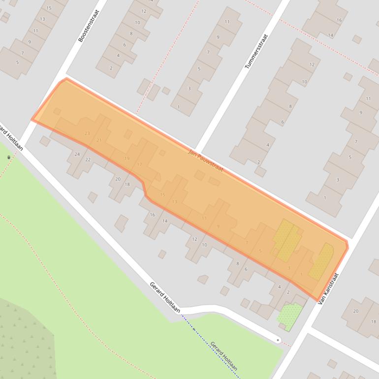 Kaart van postcodegebied 6412ZT.