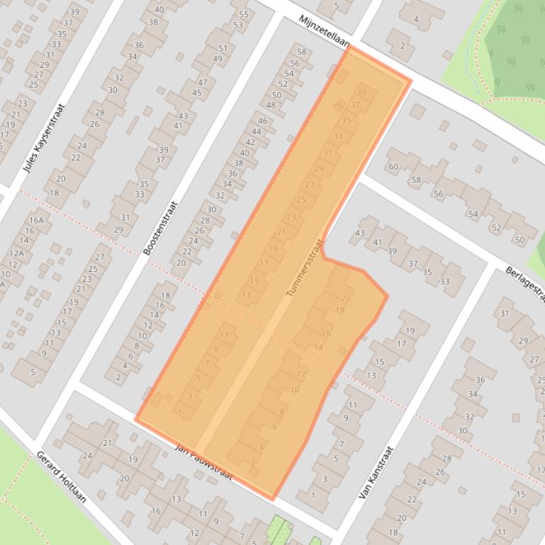 Kaart van postcodegebied 6412ZV.