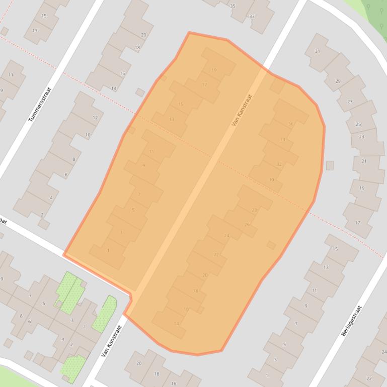 Kaart van postcodegebied 6412ZW.