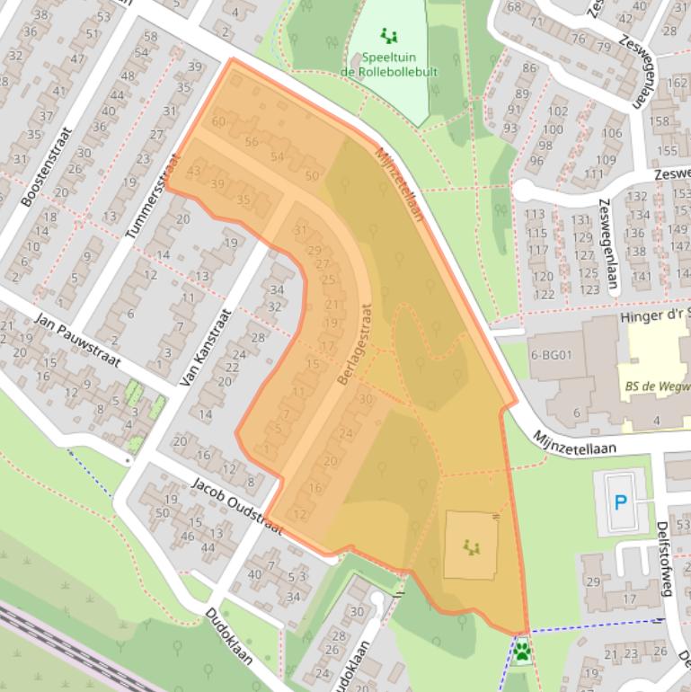 Kaart van postcodegebied 6412ZX.