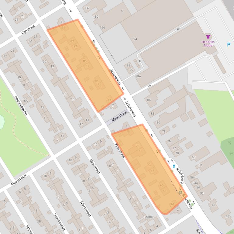 Kaart van postcodegebied 6413AB.