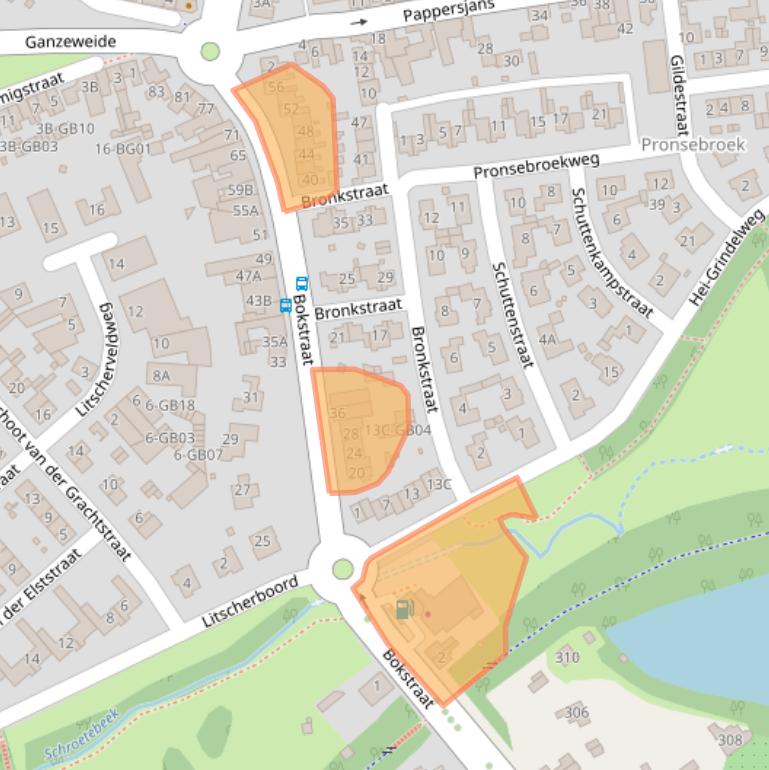 Kaart van postcodegebied 6413AT.