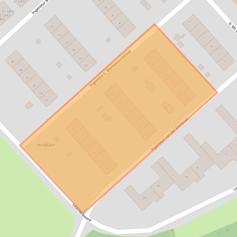 Kaart van postcodegebied 6413BB.