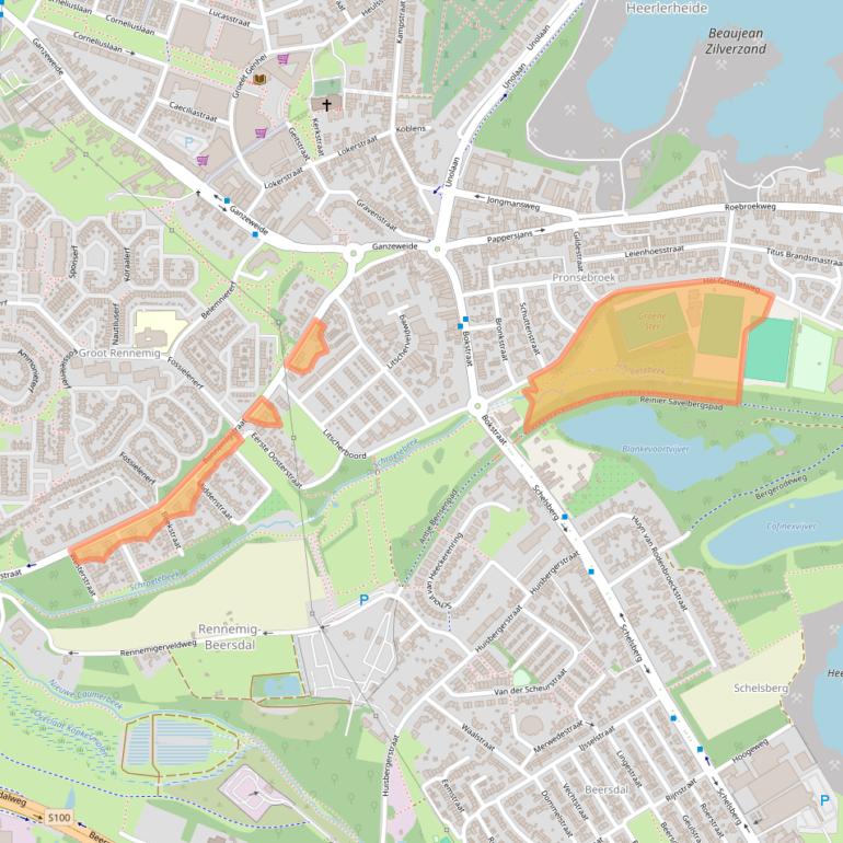 Kaart van postcodegebied 6413BS.