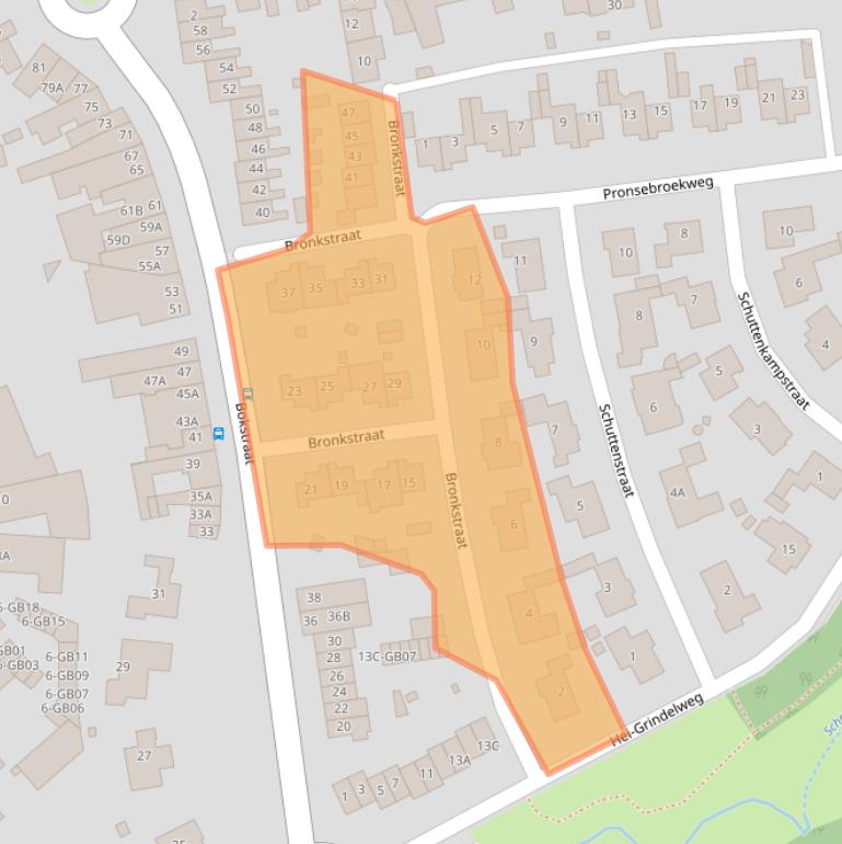 Kaart van postcodegebied 6413BZ.