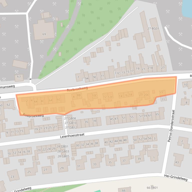 Kaart van postcodegebied 6413CN.