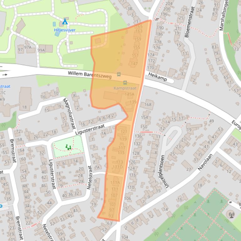 Kaart van postcodegebied 6413EC.