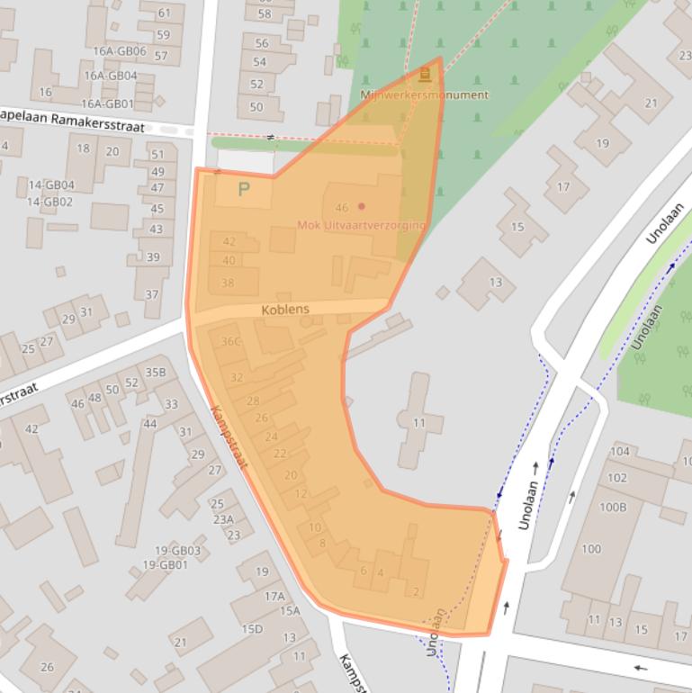 Kaart van postcodegebied 6413ED.