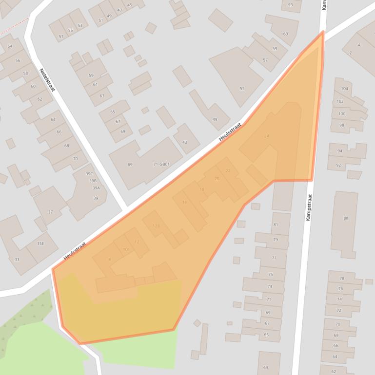 Kaart van postcodegebied 6413EJ.