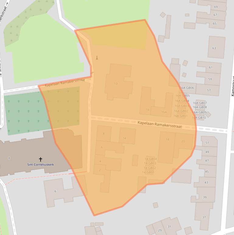 Kaart van postcodegebied 6413EK.