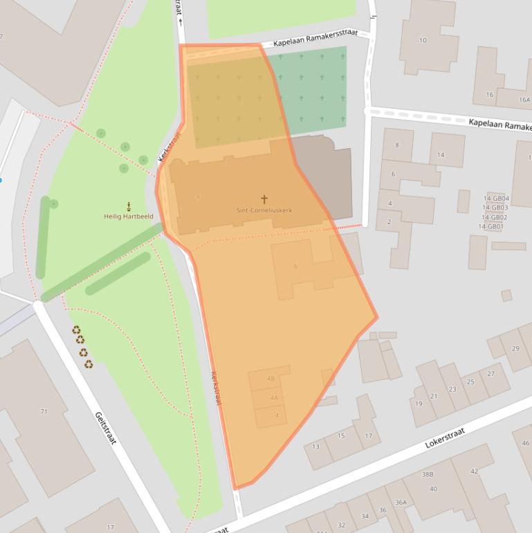 Kaart van postcodegebied 6413EL.
