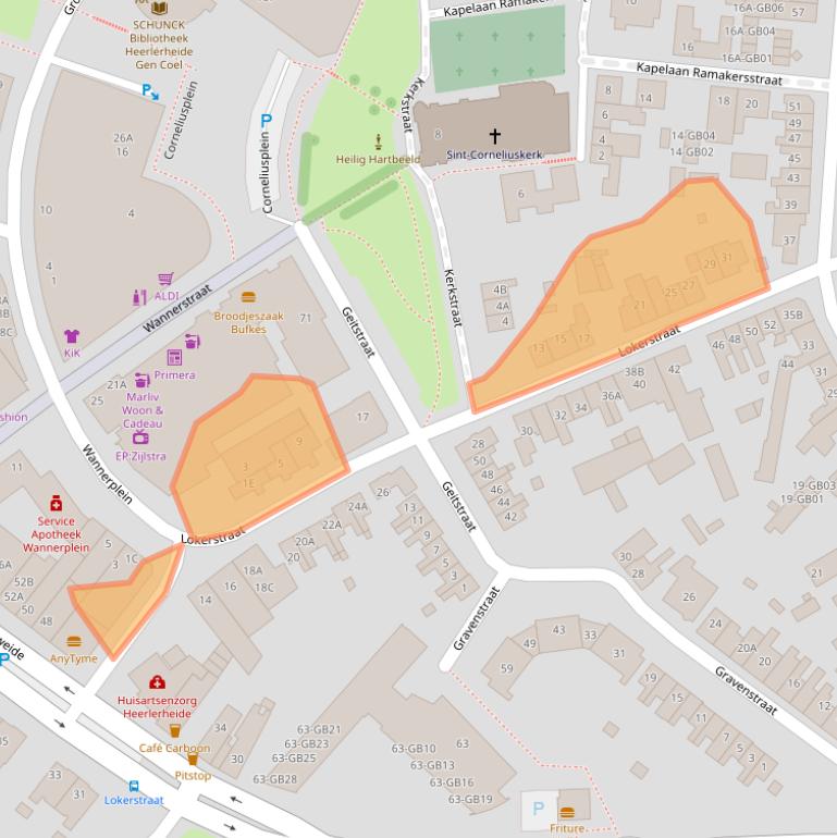 Kaart van postcodegebied 6413EM.