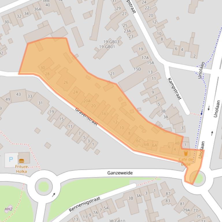 Kaart van postcodegebied 6413ES.