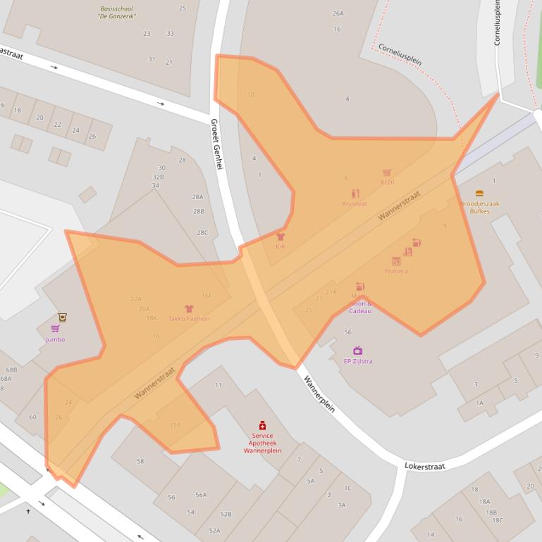 Kaart van postcodegebied 6413EV.