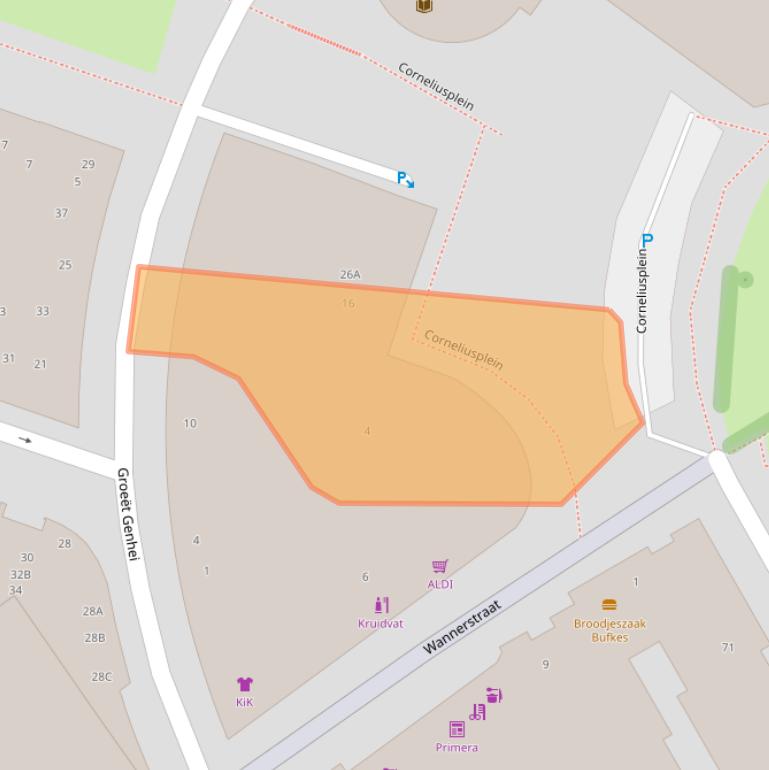 Kaart van postcodegebied 6413EW.