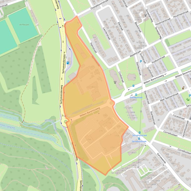 Kaart van postcodegebied 6413GE.