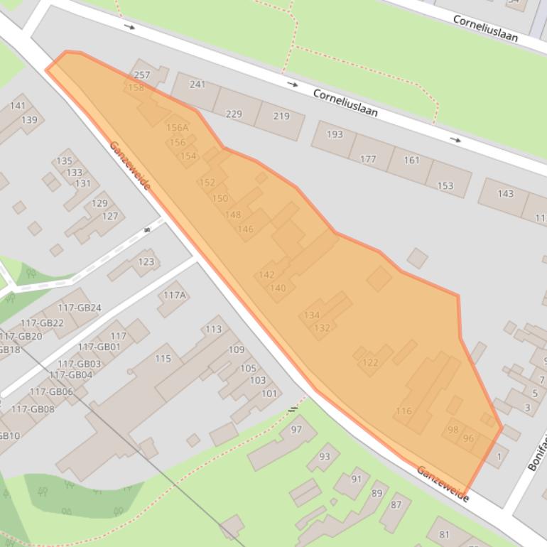 Kaart van postcodegebied 6413GJ.