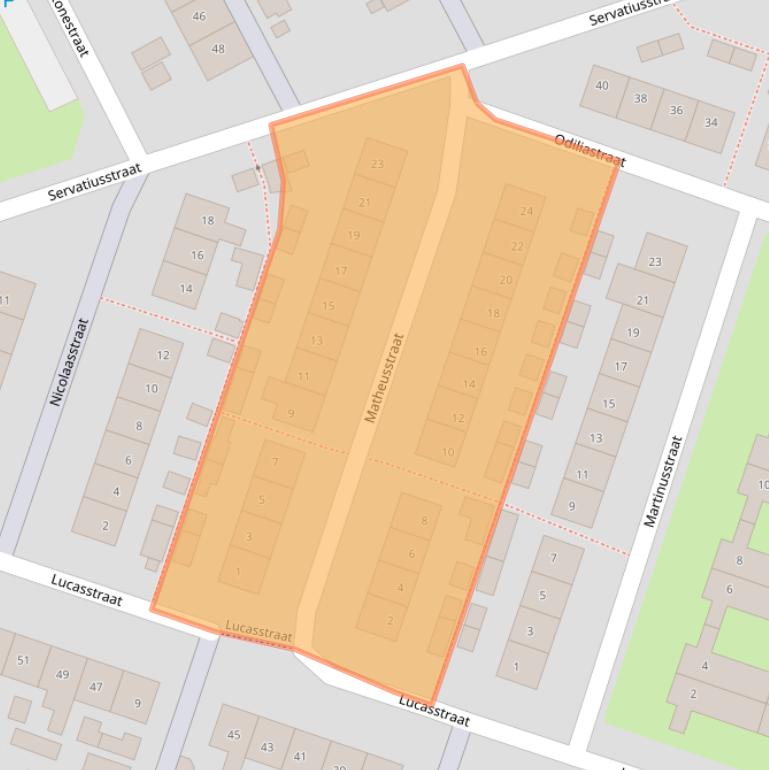 Kaart van postcodegebied 6413HG.