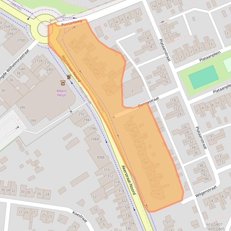 Kaart van postcodegebied 6413JC.