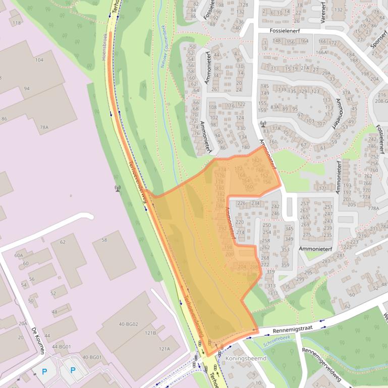 Kaart van postcodegebied 6413KX.
