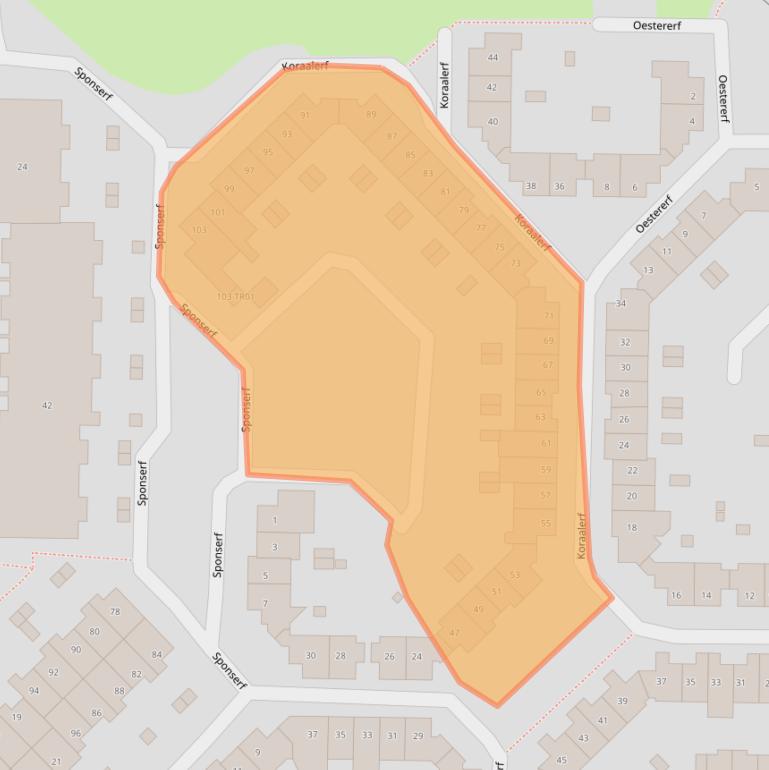 Kaart van postcodegebied 6413LX.