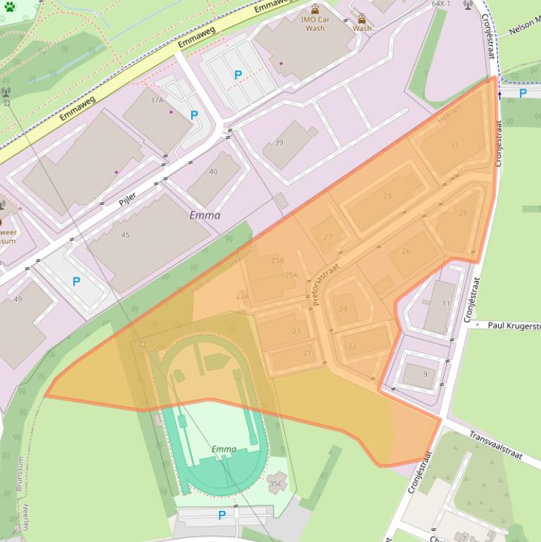 Kaart van postcodegebied 6413NN.