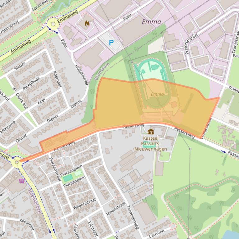 Kaart van postcodegebied 6413NP.