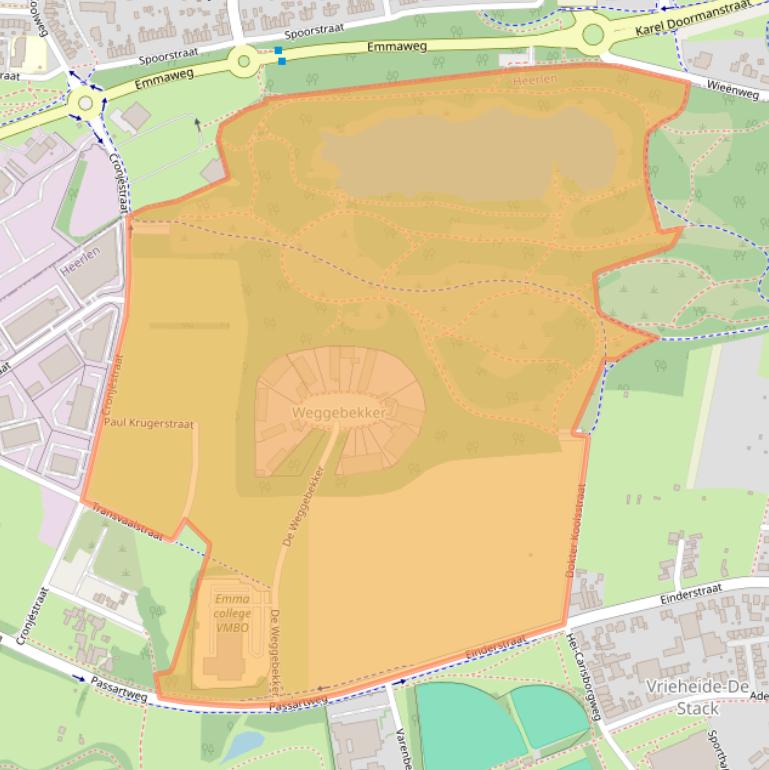 Kaart van postcodegebied 6413NR.